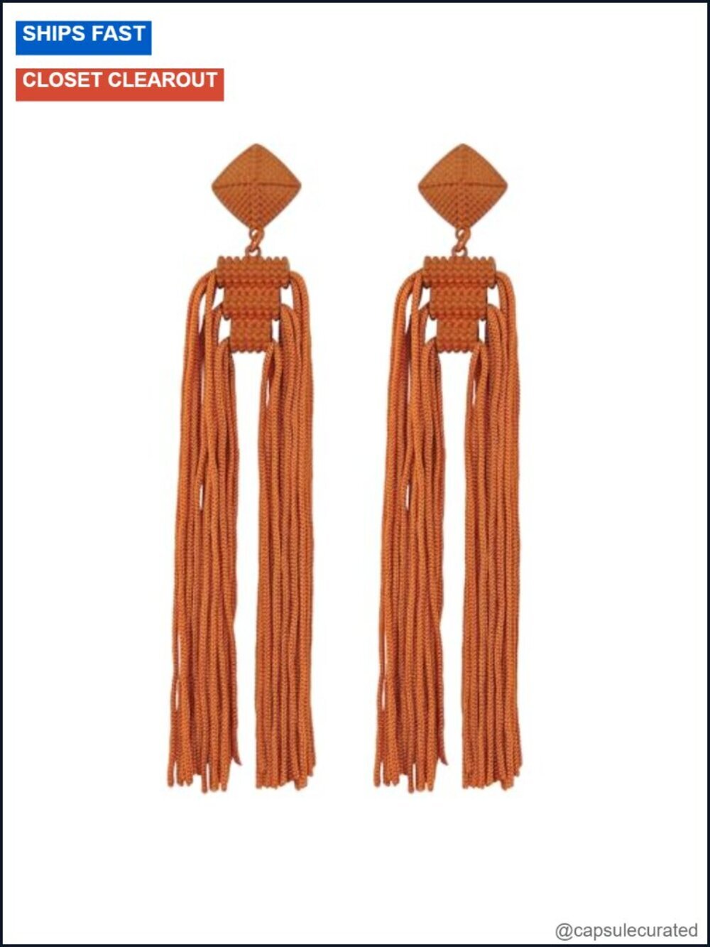 Statement Thread Tassels Dangle Drop Earrings for Women - 5.1 inch